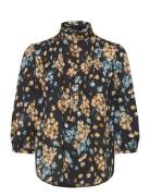 Floral Georgette Blouson-Sleeve Shirt Lauren Ralph Lauren Black