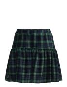 Plaid Tiered Corduroy Skirt Ralph Lauren Kids Navy