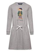 Polo Bear Fleece Dress Ralph Lauren Kids Grey