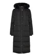 Faux-Fur-Trim Hooded Down Coat Lauren Ralph Lauren Black