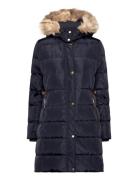 Faux-Fur-Trim Hooded Down Coat Lauren Ralph Lauren Navy