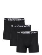 Bamboo Cotton Blend Boxer 3P Björn Borg Black