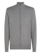 Essential Cotton Zip Thru Tommy Hilfiger Grey