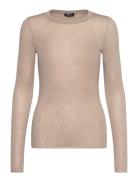 Long-Sleeved Wool-Blend T-Shirt Mango Beige