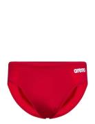 Men's Team Swim Briefs Solid Black-White Arena Red