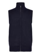 Man Zip Vest Davida Cashmere Navy