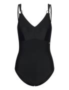 Womens Shaping Strappy 1 Piece Speedo Black