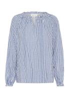 Crtiah Boho Blouse Cream Blue