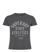 Ath Graphic Fitted Tee Superdry Grey