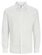 Jjebreeze Linen Blend Shirt Ls Sn Jnr Jack & J S White