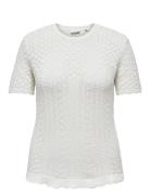 Carsaga Life Ss O-Neck Knt ONLY Carmakoma White