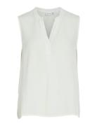 Virosa V-Neck S/L Top - Noos Vila White