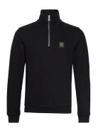 Belstaff Quarter Zip Sweatshirt Dark Ink Belstaff Black