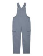 Long Denim Overalls With Pocket Mango Blue