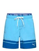Puma Swim Men Colour Block Mid Shorts 1P Puma Swim Blue
