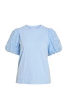Visimonia O-Neck S/S Top Vila Blue