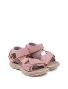 Trecking Sandal Velcro Pom Pom Pink