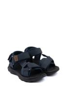 Trecking Sandal Velcro Pom Pom Blue