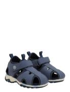 Baby Sandals W. Velcro Strap Color Kids Navy