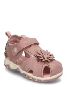 Baby Sandals W. Velcro Strap Color Kids Pink