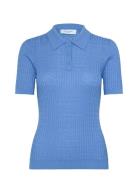 Rwsamira Ss Knit Pullover Rosemunde Blue