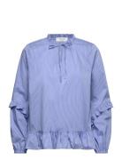Rwiris Stripe Ls Regular Blouse Rosemunde Blue