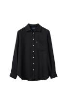 Classic Linen Shirt Lexington Clothing Black