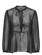 Onlisabella Ls String Top Wvn ONLY Black