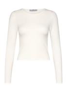 Fine-Knit Fitted Sweater Mango White