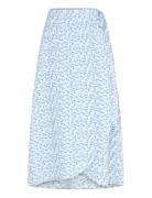 Peony Wrap Skirt A-View Blue