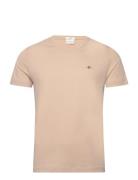 Slim Shield V-Neck T-Shirt GANT Beige