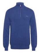 Cotton Pique Half Zip GANT Blue