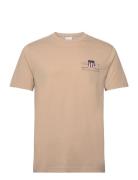 Reg Archive Shield Emb Ss T-Shirt GANT Beige