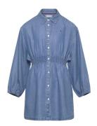 Chambray Shirt Dress Ls Tommy Hilfiger Blue
