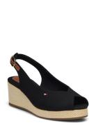 Flag Mid Wedge Espad Slingback Tommy Hilfiger Black