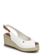 Flag Mid Wedge Espad Slingback Tommy Hilfiger White