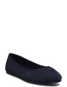 Th Hardware Suede Ballerina Tommy Hilfiger Navy