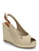 Flag High Wedge Espad Slingback Tommy Hilfiger Beige