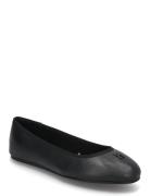 Th Hardware Leather Ballerina Tommy Hilfiger Black