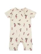 Jumpsuit S/S Printed Petit Piao Cream