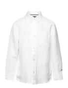 Linen Blend Relaxed Shirt Ls Tommy Hilfiger White