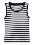 Essential Rib Lace Tank Top Tommy Hilfiger White