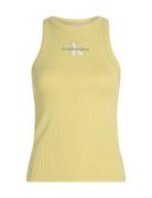 Monologo Rib Tank Top Calvin Klein Jeans Yellow