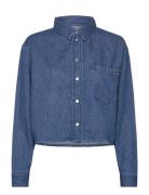 Cropped Dad Denim Shirt Calvin Klein Jeans Blue
