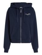 Reg Script Zip Hoodie Tommy Hilfiger Navy