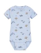 Body Ss Aop Rib Minymo Blue