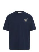 Cfarcher Tee With Back Print Casual Friday Blue