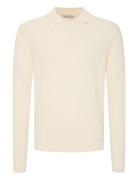 Cfnolan Ls Ribbed Polo Knit Casual Friday Cream