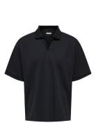 Onscali Loose Ss Resort Polo Art ONLY & SONS Black