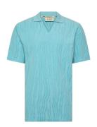 Jacquard Cotton Terry Relaxed-Fit Polo Scotch & Soda Blue
